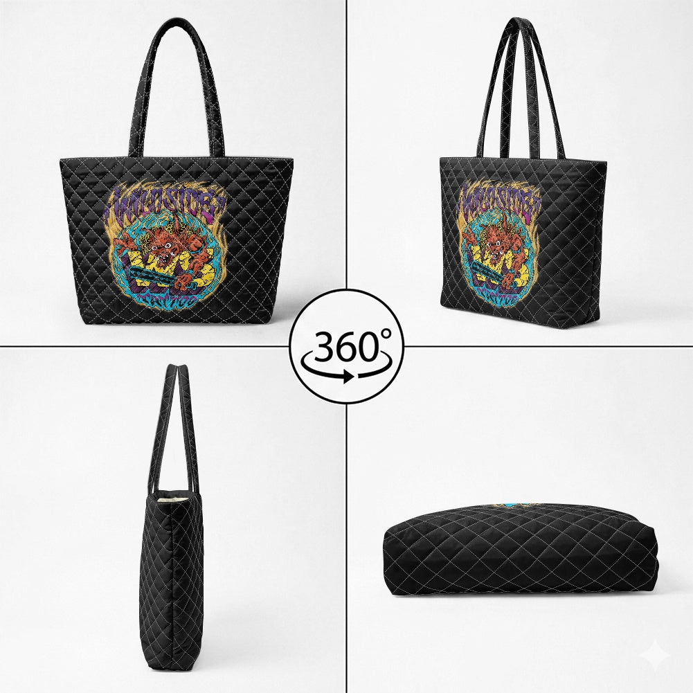 ONI Quilted Shoulder Tote Bag