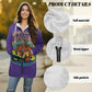 ONI Women's mid-length hooded sweatshirt cardigan