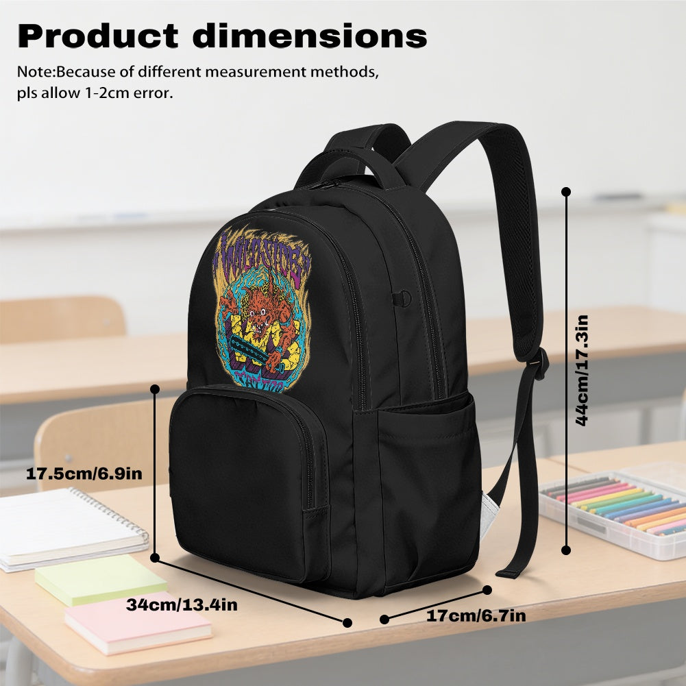 ONI 17-inch 600D Multi-Pocket Lightweight Backpack