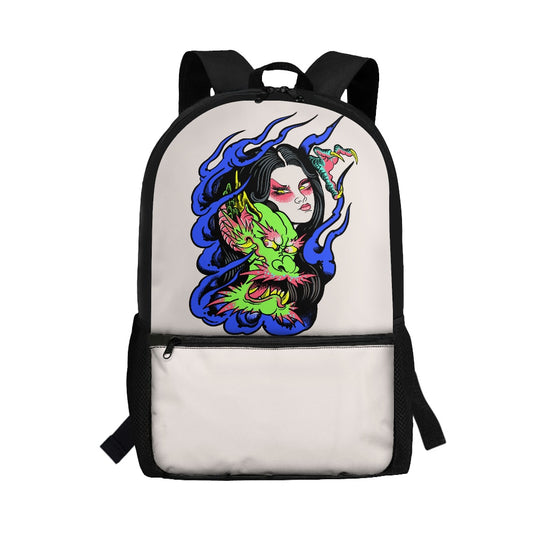 Dragon Lady Polyester School Backpack(Zip version)