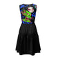 Dragon Lady Women's sleeveless round neck patchwork skirt