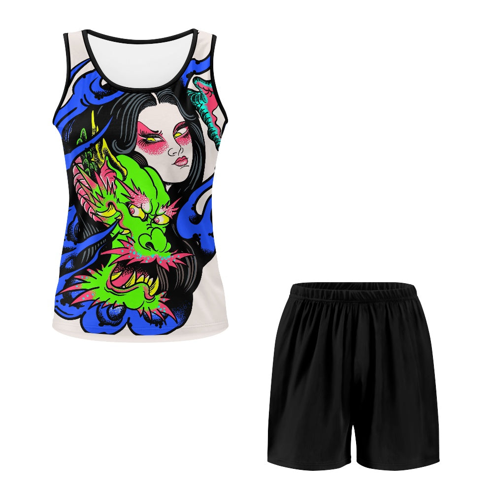 Dragon Lady Women's Sleeveless Pajama Set