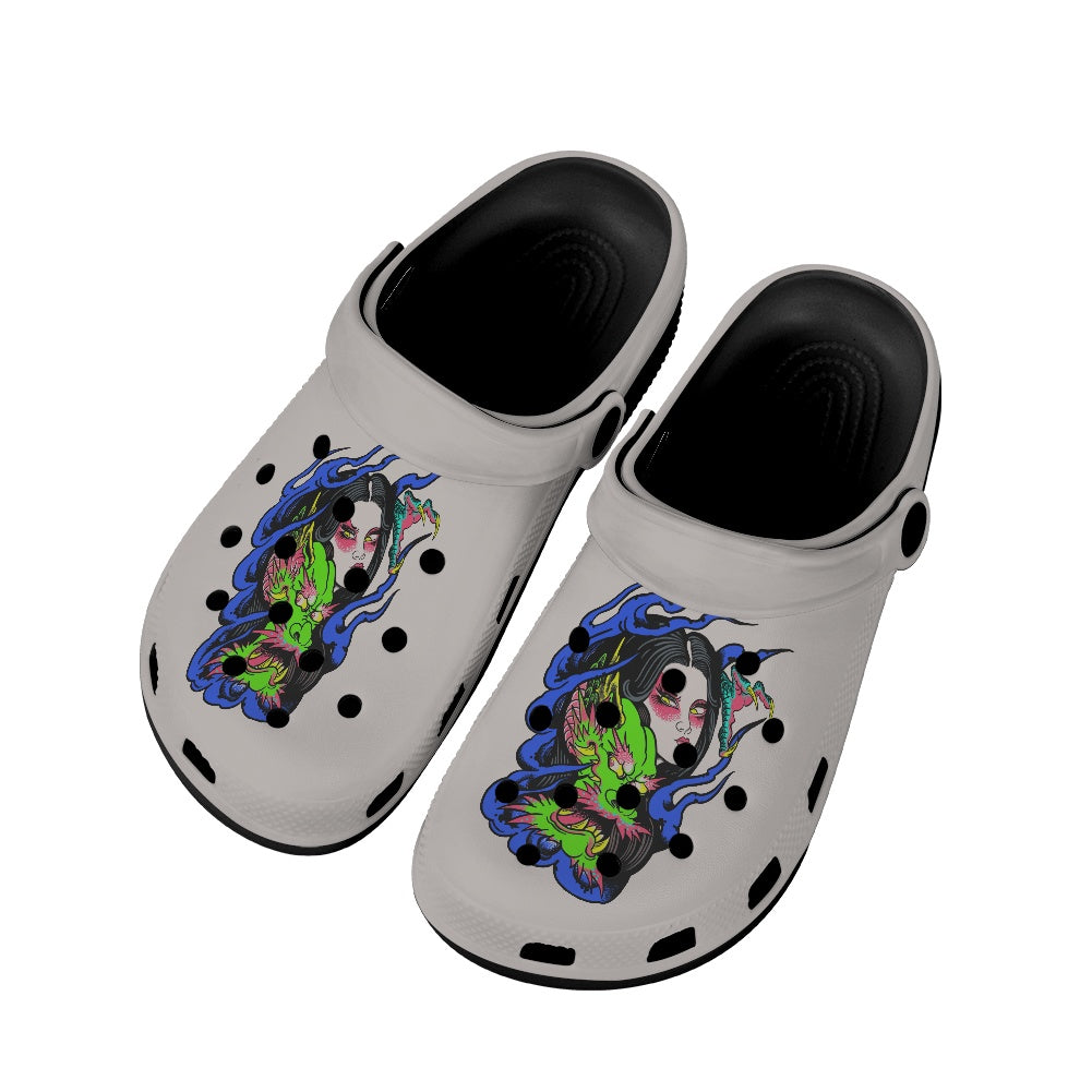 Dragon Lady Adult Crocs Black Sole