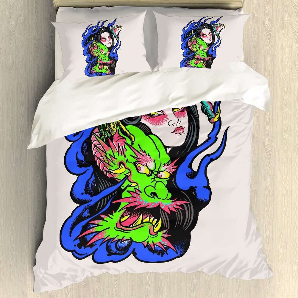 Dragon Lady polyester quilt cover
