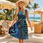 The Last Cholo Women's sleeveless round neck patchwork skirt