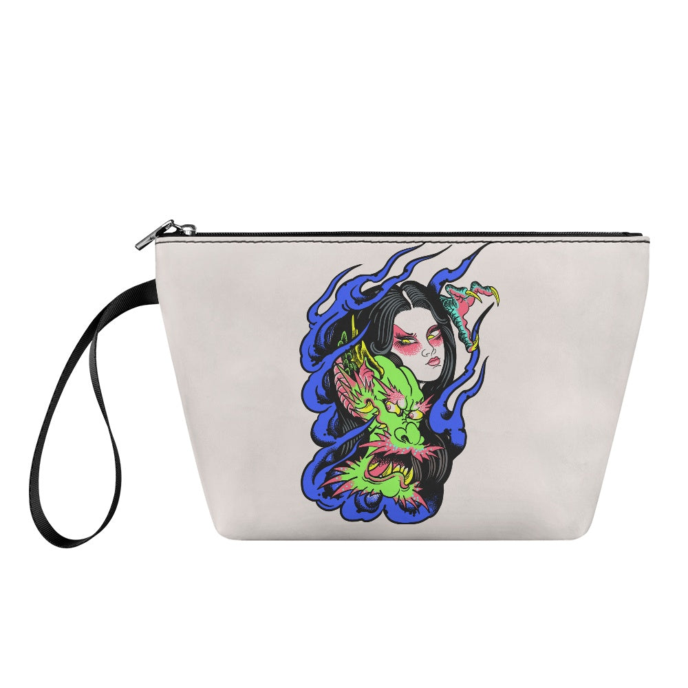 Dragon Lady Women's simple flat cosmetic bag