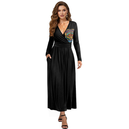 ONI Women's long sleeve waist dress