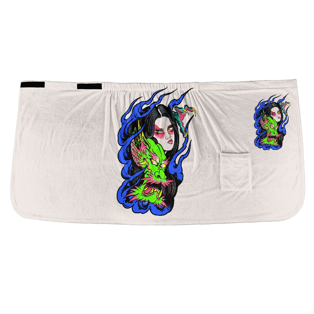 Dragon Lady Women's Velcro Bath Towel with Pocket