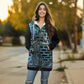 The Last Cholo Women's mid-length hooded sweatshirt cardigan