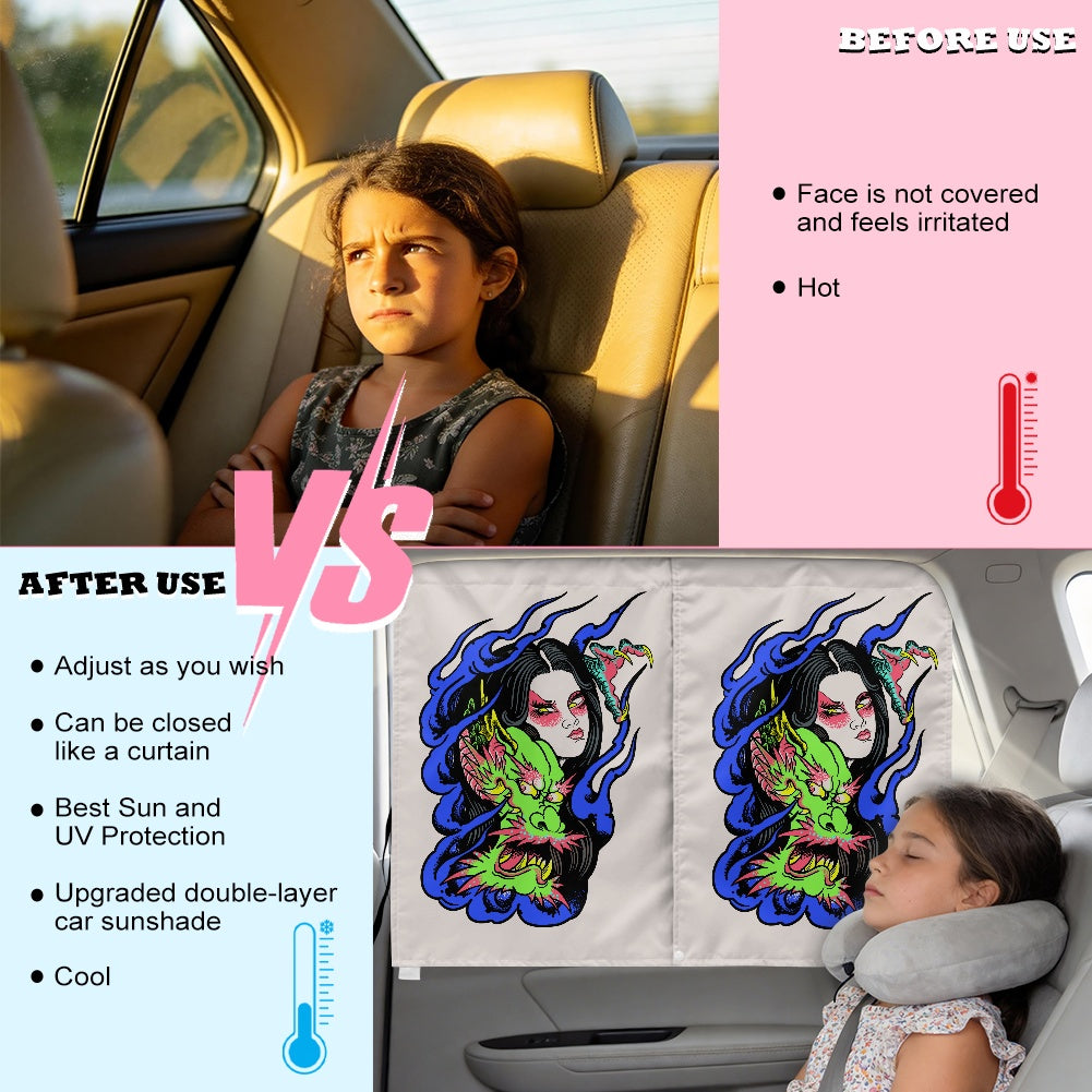 Dragon Lady Car side window sunshades