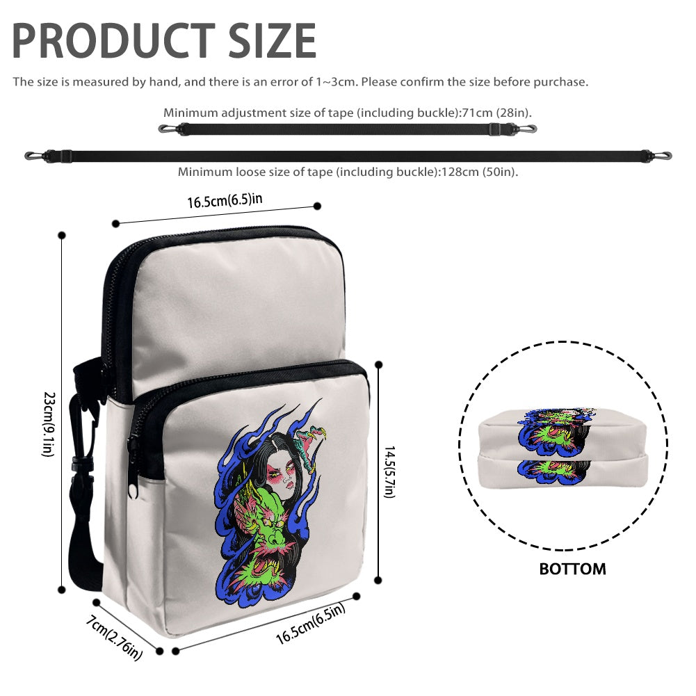 Dragon Lady Double layer crossbody bag