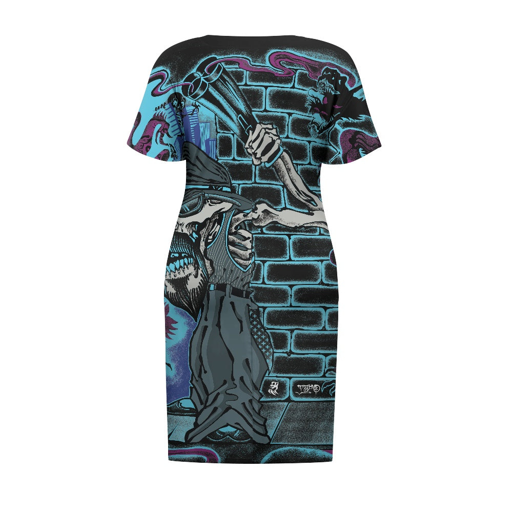 The Last Cholo Women's Short Sleeve Plus Size Dress