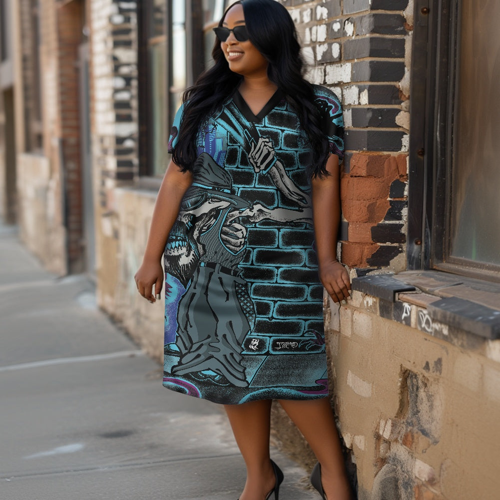 The Last Cholo Women's Short Sleeve Plus Size Dress