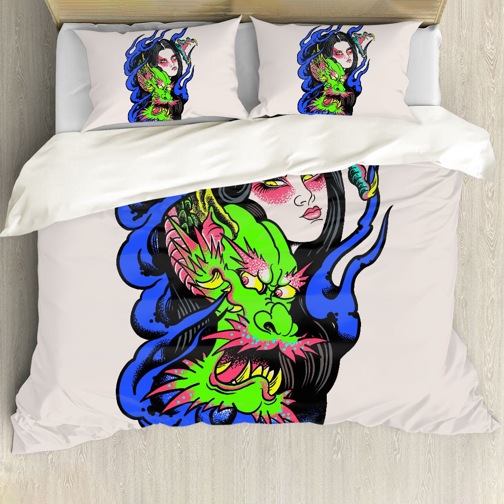 Dragon Lady polyester quilt cover