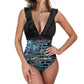 The Last Cholo Women's Ruffled Lace Up One-Piece Swimsuit