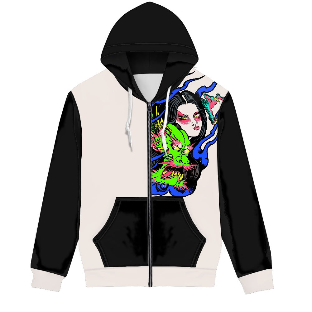 Dragon Lady Men's zip hoodie