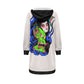 Dragon Lady Women's mid-length hooded sweatshirt cardigan