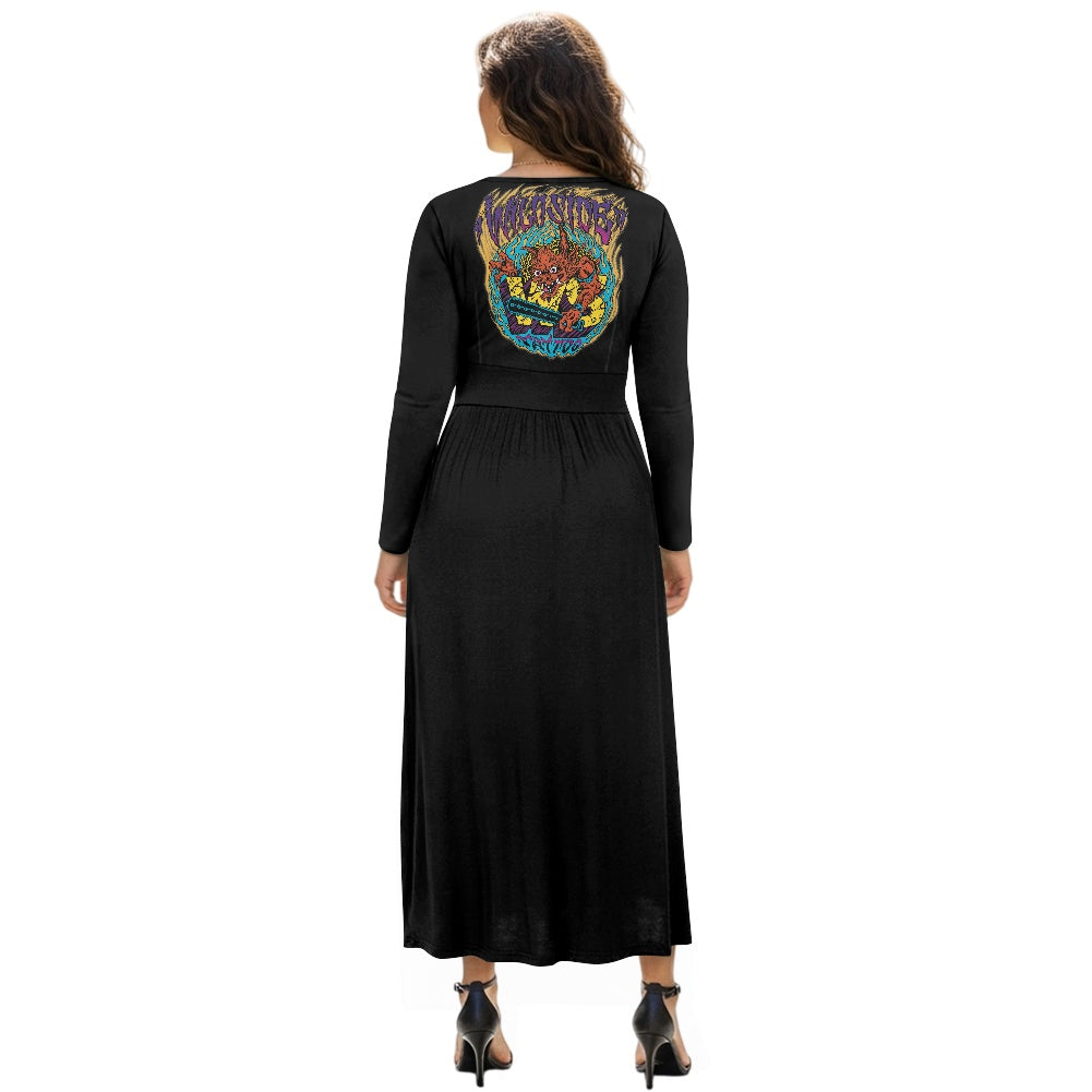ONI Women's long sleeve waist dress