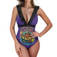 ONI Women's Ruffled Lace Up One-Piece Swimsuit