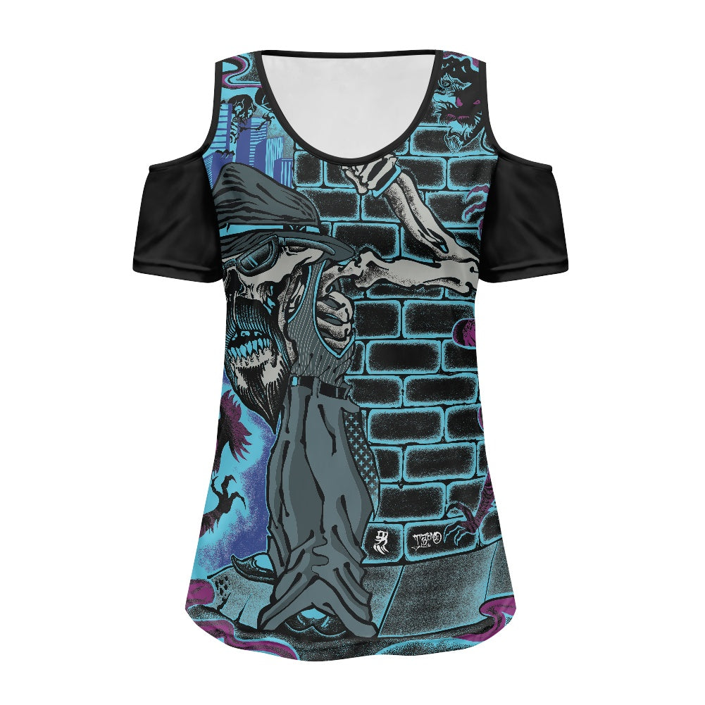 The Last Cholo Off-the-shoulder short-sleeved T-shirt