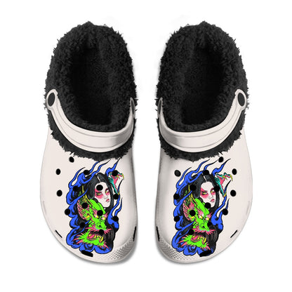 Dragon Lady Fuzzy Crocs