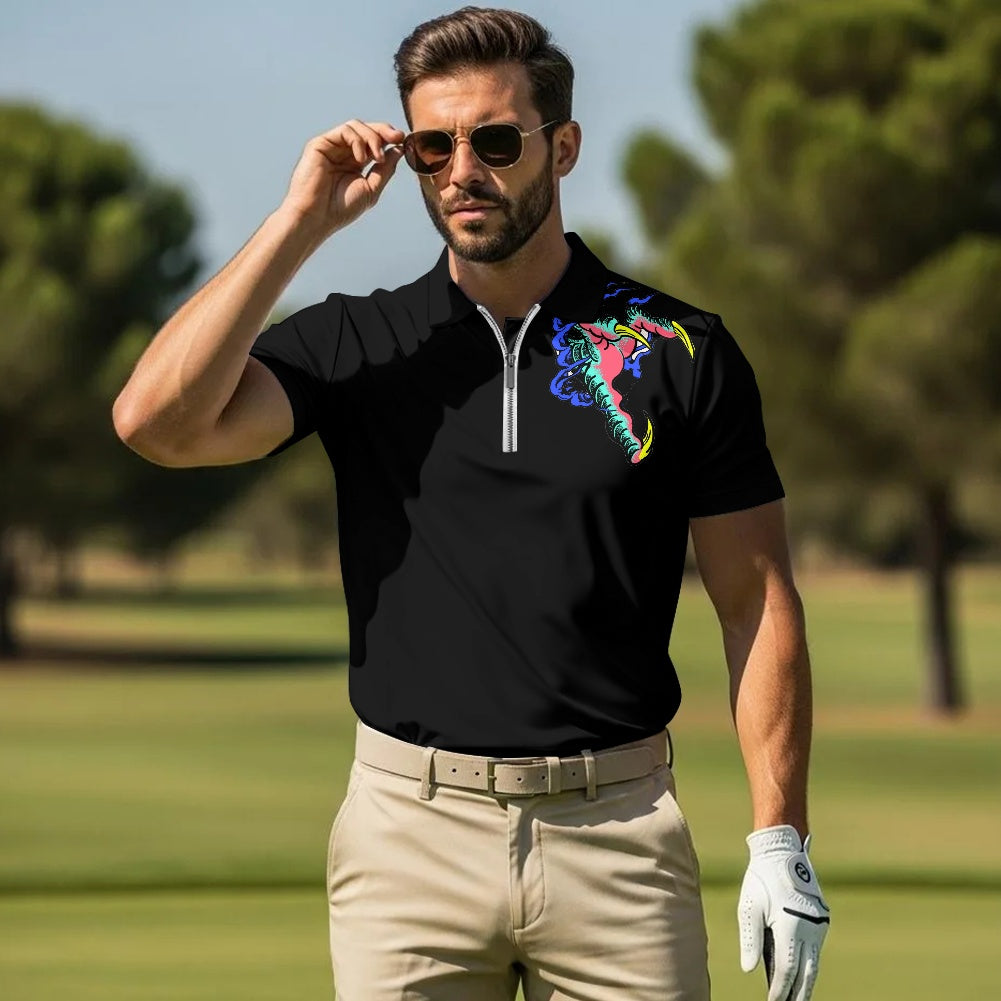 Dragon Lady Zipper Polo Shirt