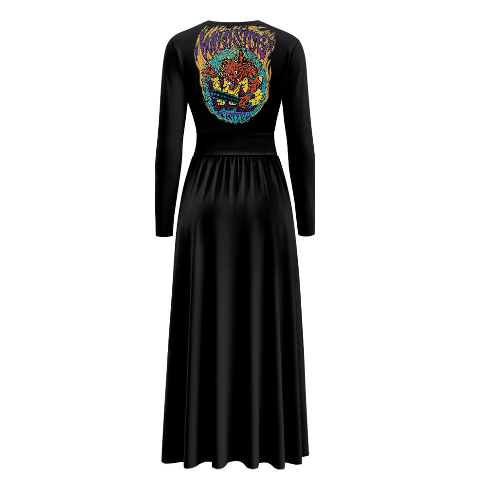 ONI Women's long sleeve waist dress