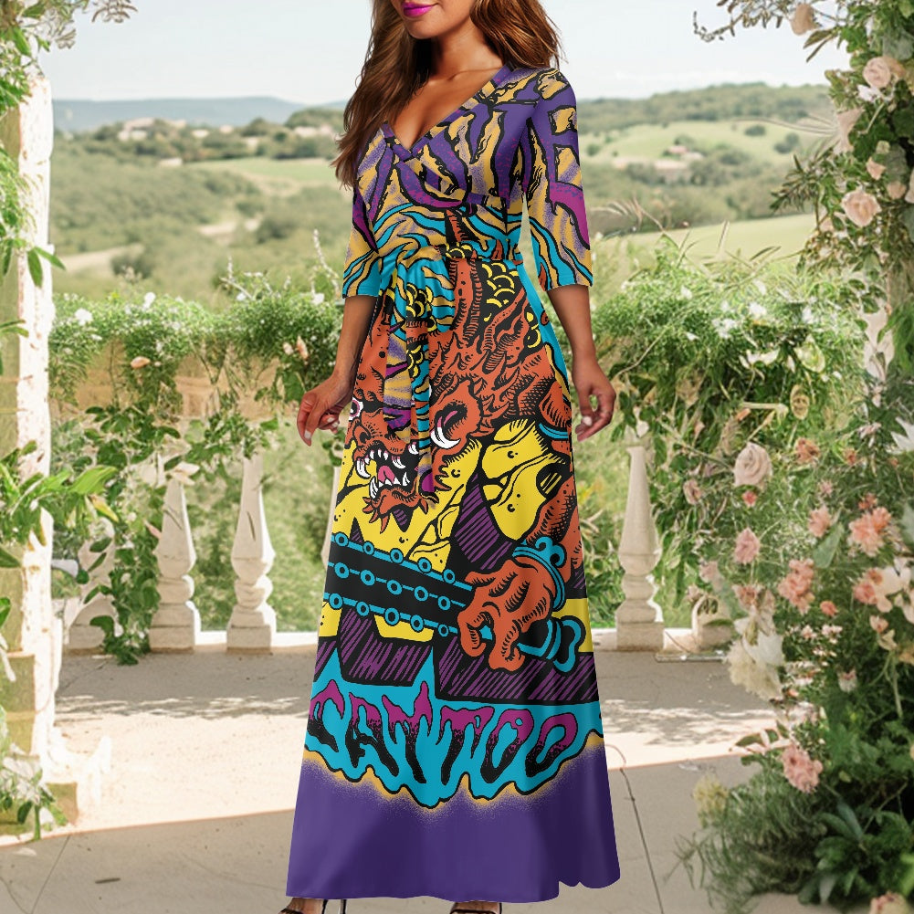 ONI V-neck Maxi Dress
