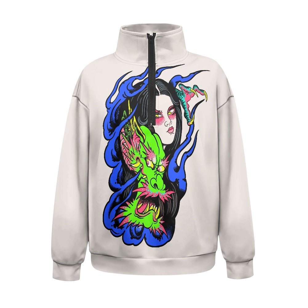Dragon Lady Women's long sleeve zipper sweatshirt