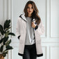 Dragon Lady Women's mid-length hooded sweatshirt cardigan