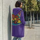 ONI Women's mid-length hooded sweatshirt cardigan