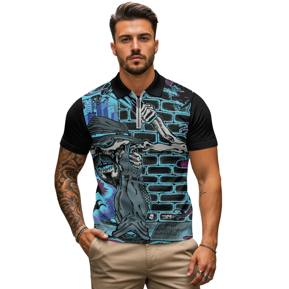 The Last Cholo Zipper Polo Shirt