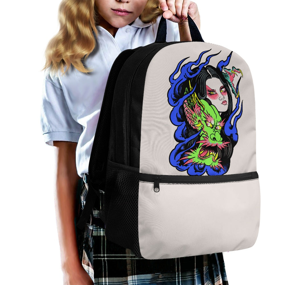 Dragon Lady Polyester School Backpack(Zip version)