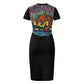 ONI Women's short-sleeved round-neck long skirt (220g)