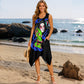 Dragon Lady Women's sleeveless round neck irregular skirt