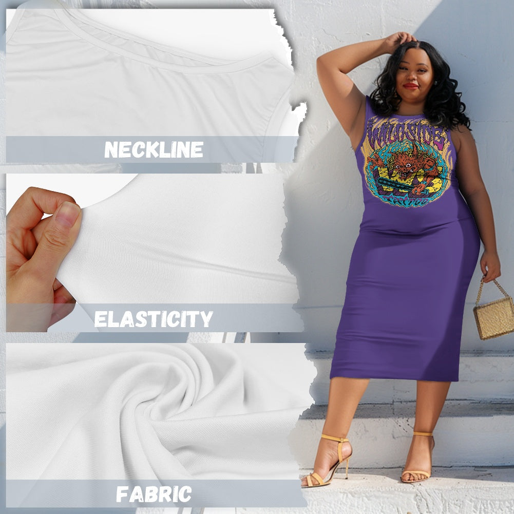 ONI Women's sleeveless plus size dress