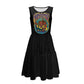 ONI Women's sleeveless round neck patchwork skirt