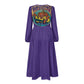 ONI V-Neck Long Sleeve Tie Waist Midi Dress