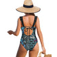 The Last Cholo Women's Ruffled Lace Up One-Piece Swimsuit