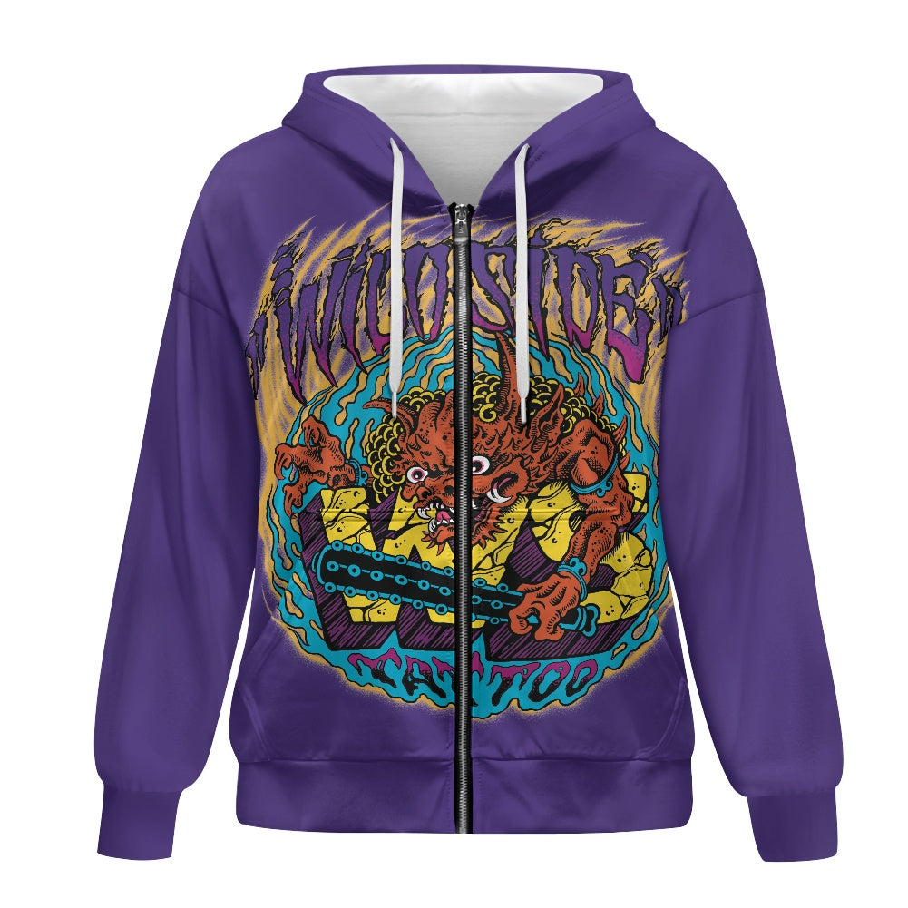 ONI Ladies loose zipper sweatshirt