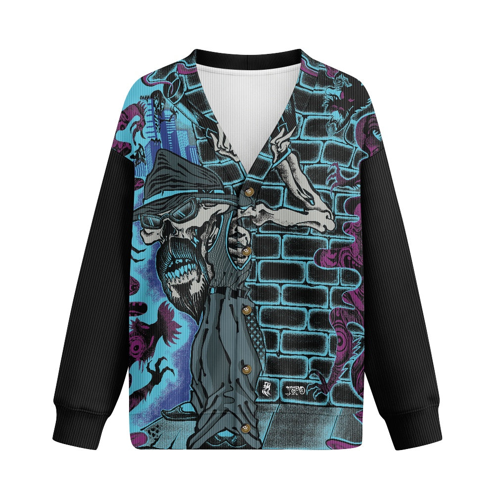 The Last Cholo Women's button-down cardigan knitted jacket