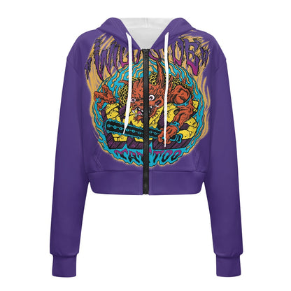 ONI Women's long sleeve short hooded sweatshirt
