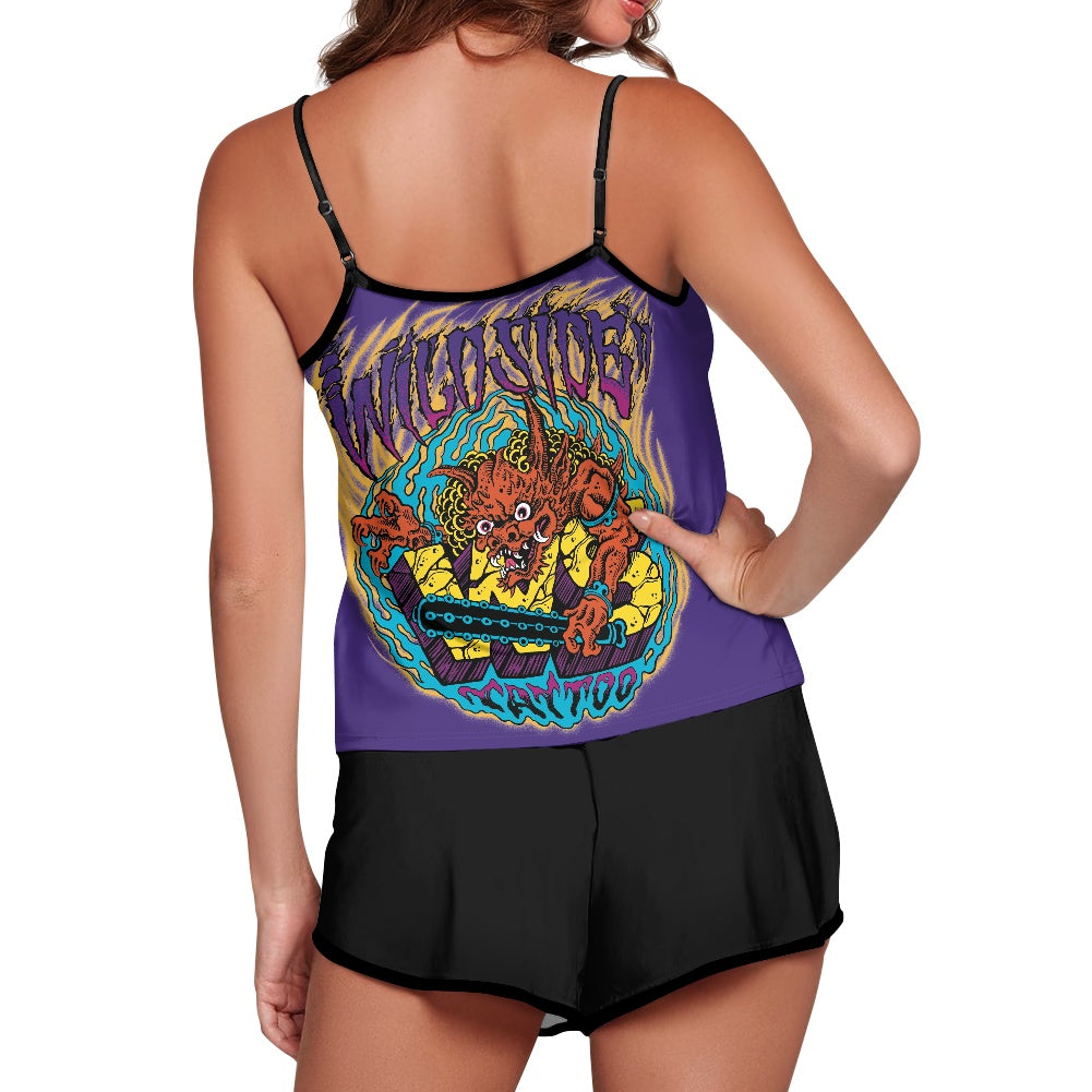 ONI Women's suspender shorts set
