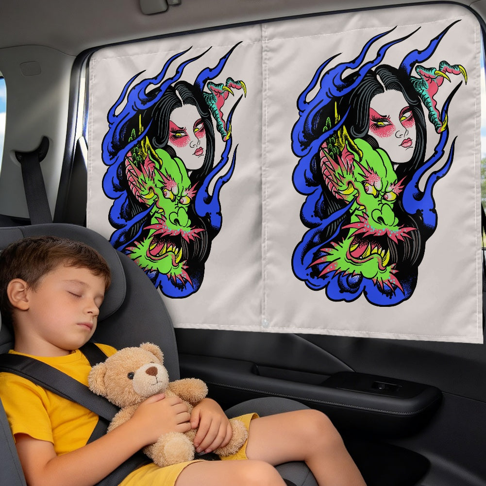 Dragon Lady Car side window sunshades
