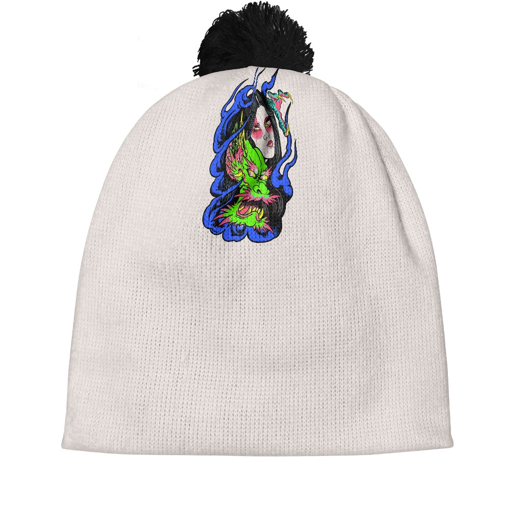 Dragon Lady Adult woolen hat with ball