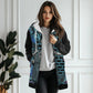 The Last Cholo Women's mid-length hooded sweatshirt cardigan