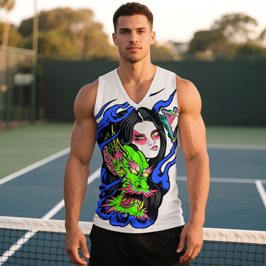 Dragon Lady Men's V-neck vest