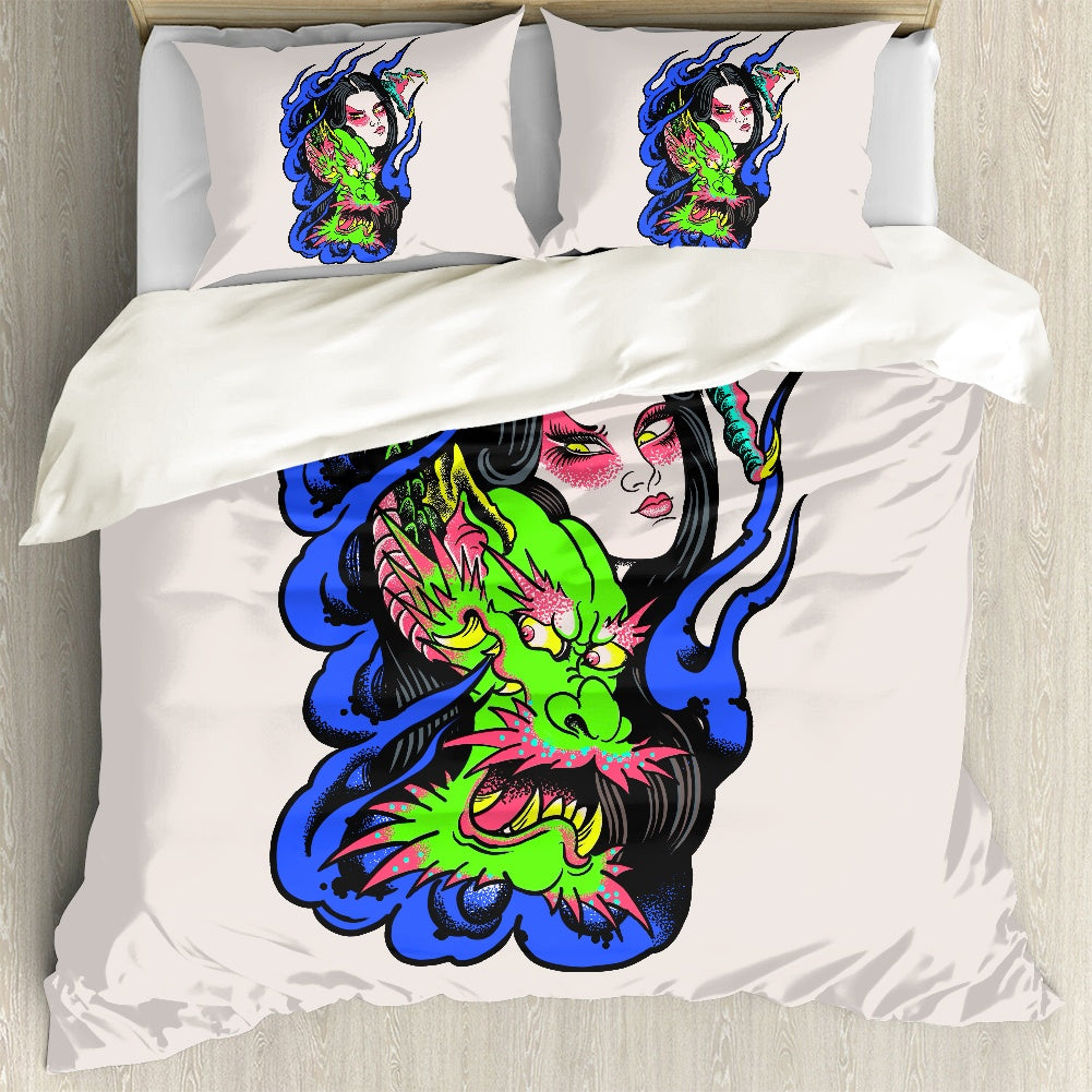 Dragon Lady polyester quilt cover