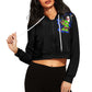 Dragon Lady Women's long sleeve short hooded sweatshirt