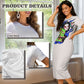 Dragon Lady Women's short-sleeved round-neck long skirt (220g)